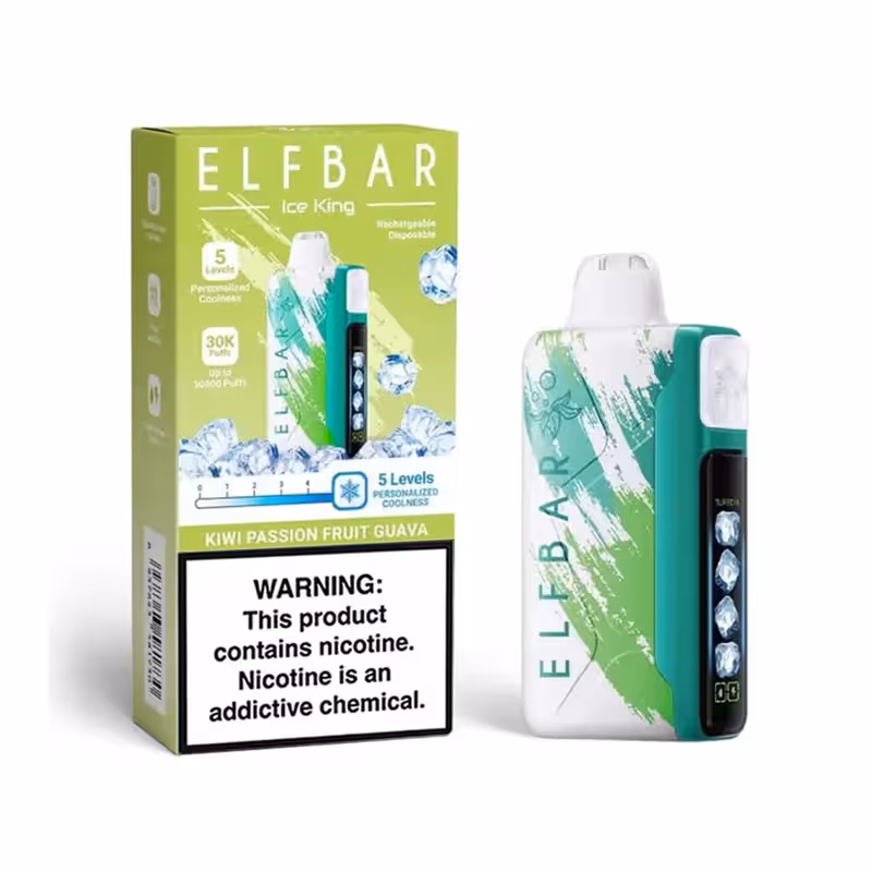 Elfbar Ice King Kiwi Passion Fruit Guava - 30,000 Puffs