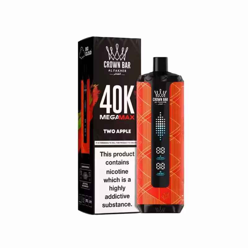Al Fakher Crown Bar Mega Max Two Apple 40K Puffs