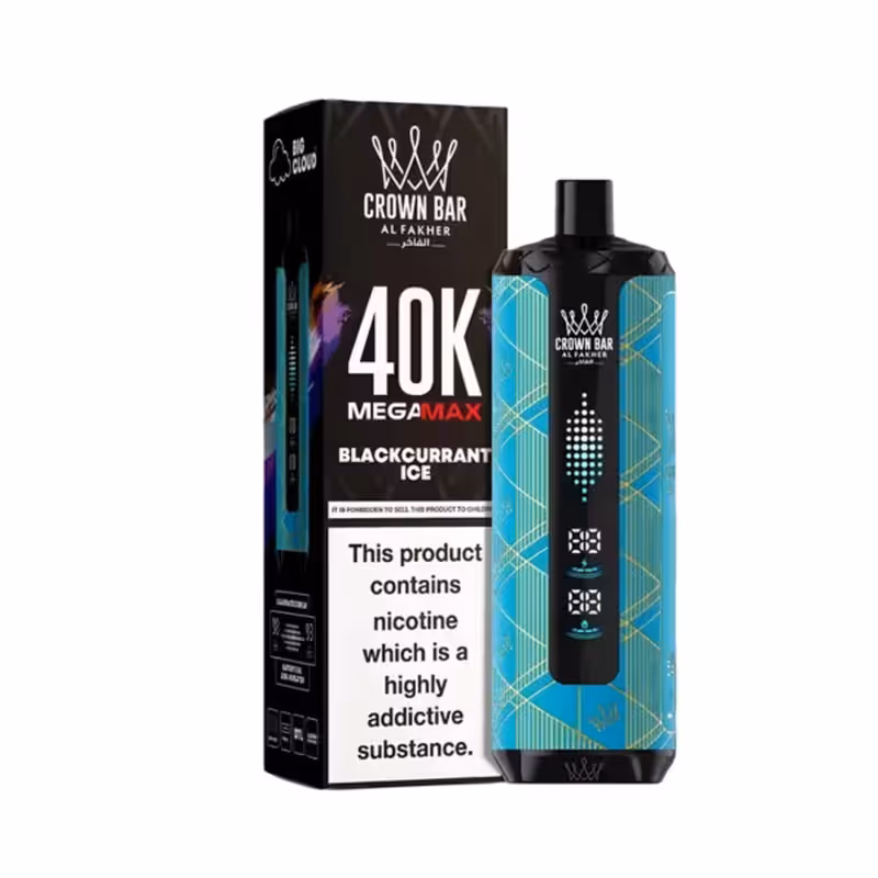 Al Fakher Crown Bar Mega Max Blackcurrant Ice 40K Puffs