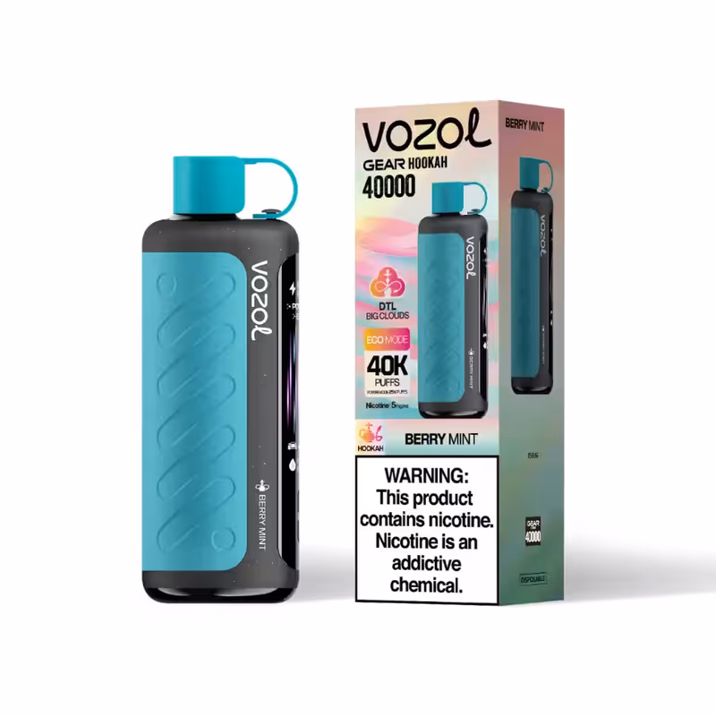 Vozol Gear Hookah 40,000 Puffs Berry Mint DTL Vape