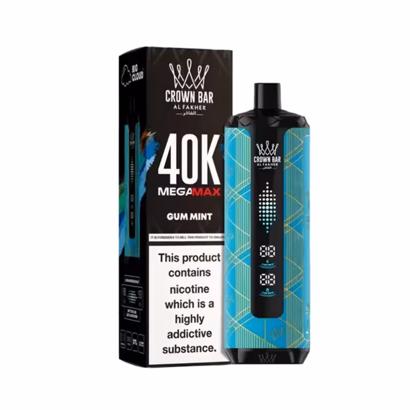 Al Fakher Crown Bar Mega Max Gum Mint 40k Puffs