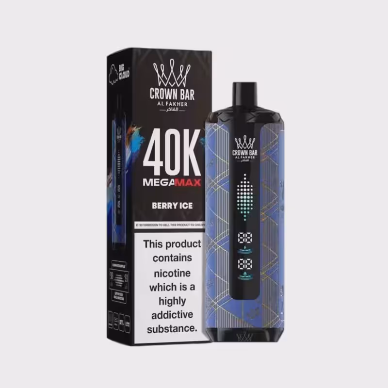 Al Fakher Crown Bar Mega Max Berry Ice 40K Puffs