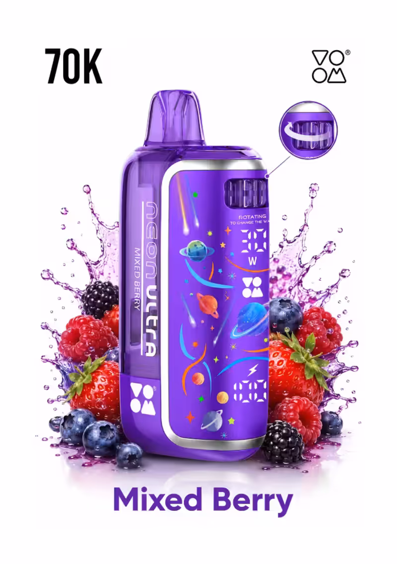 Voom Neon Ultra 70K Puffs Mixed Berry