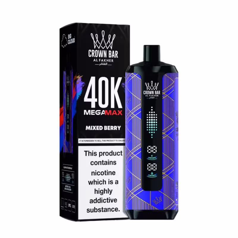 Al Fakher Crown Bar Mega Max Mixed Berry 40K Puffs