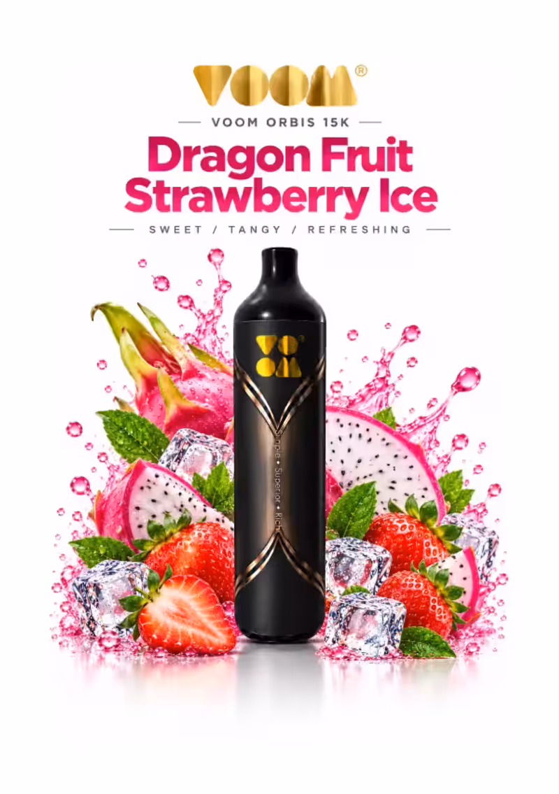 Voom Orbis 15,000 Puffs Dragon Fruit Strawberry Ice Disposable