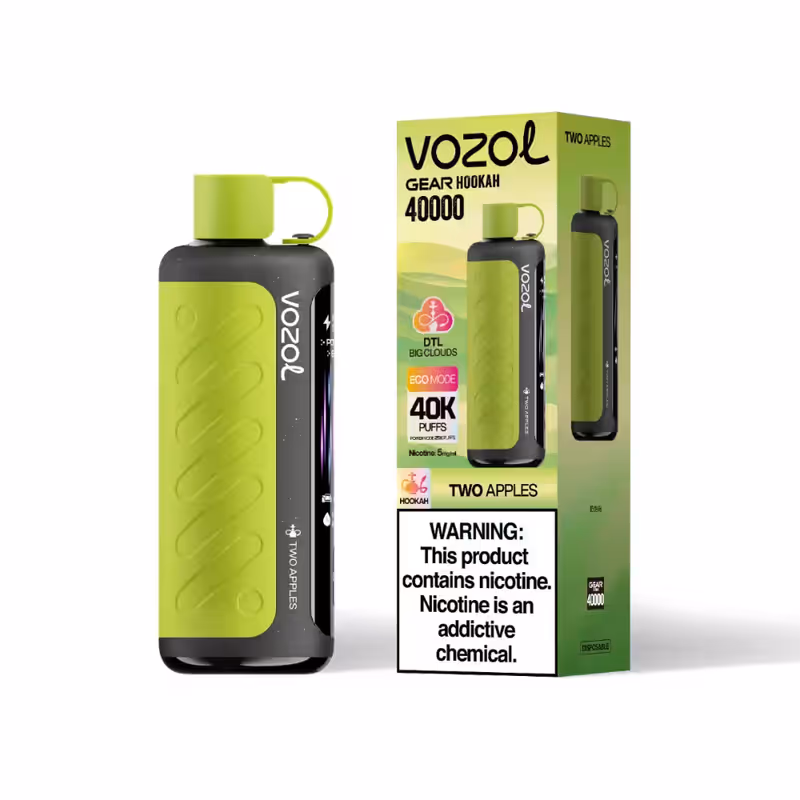 Vozol Gear Hookah 40,000 Puffs Double Apple DTL Disposable Vape