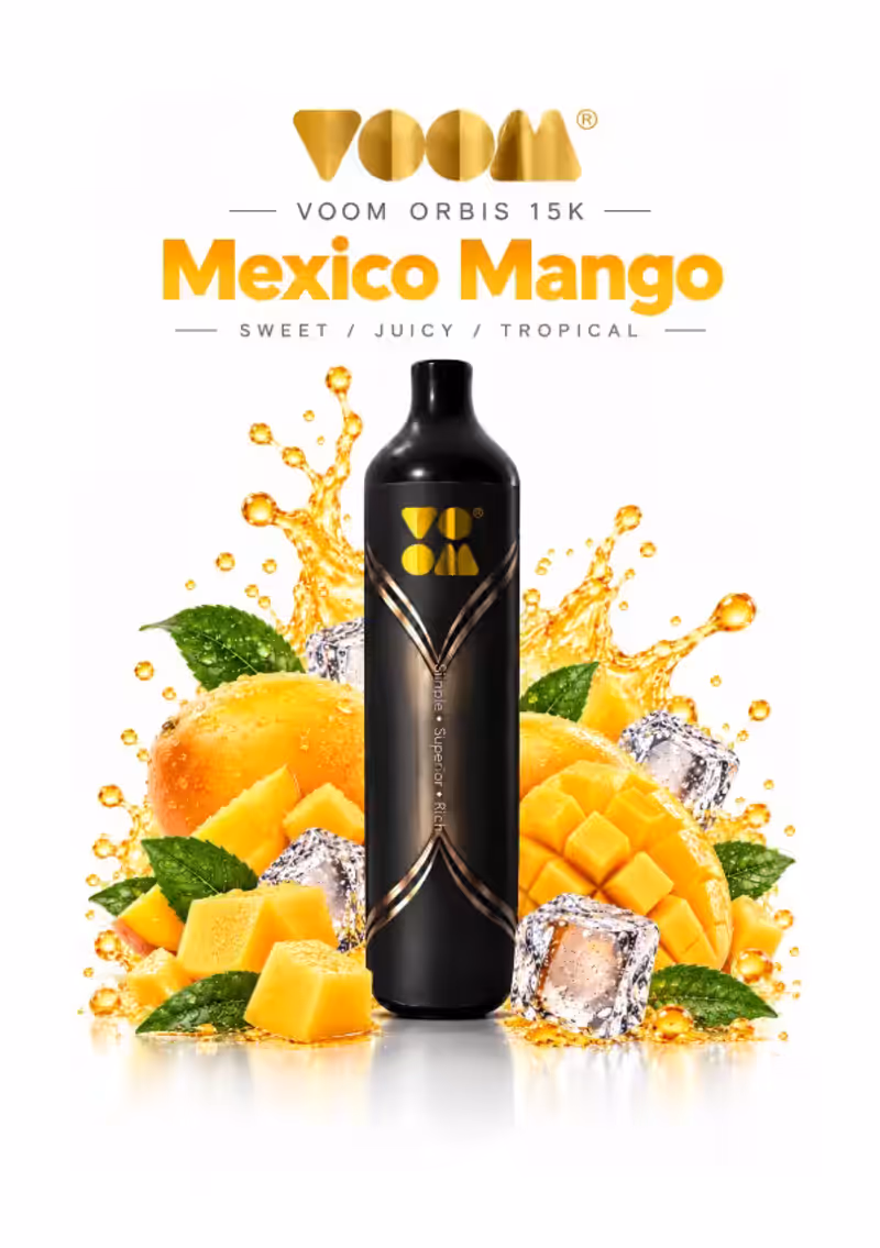 Voom Orbis 15,000 Puffs Mexico Mango Non-rechargeable Disposable Vape